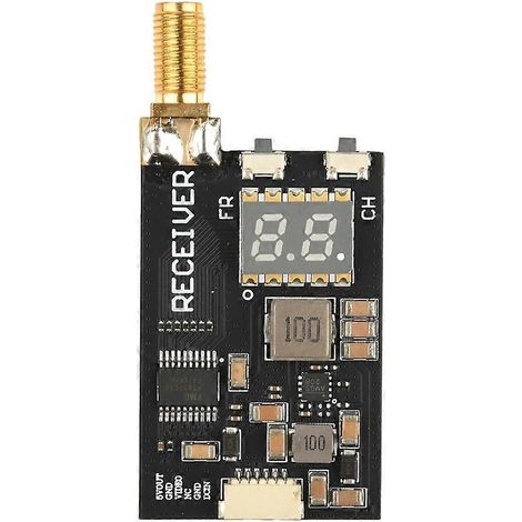 Récepteur de transmission d'images sans fil FPV 3,3 GHz 64 canaux VRX, plage de fréquences prise en charge : 3 060-3 500 MHz/recherche automatique (1/5)