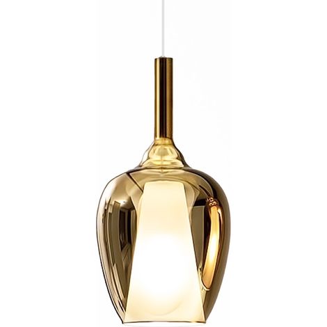 Sospensione vetro oro gea luce ofelia s10 e27 led lampada soffitto (1/5)