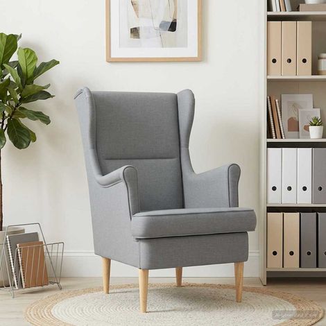vidaXL fauteuil Gris clair tissu (1/5)