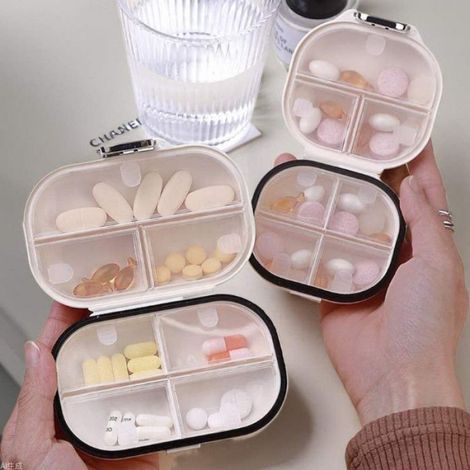 Boîte à médicaments créative, boîte à médicaments portable, boîte à bijoux scellée de grande capacité, mini boîte de classificatio (1/4)