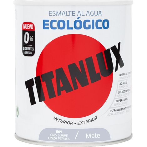 -CAHERSA- PINTURA TITAN ECOLOGICO MATE GRIS PER 750ML TITAN