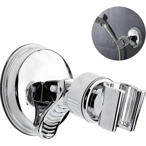Support de pommeau de douche réglable, fixation par ventouse pour salle de bain (1/5)