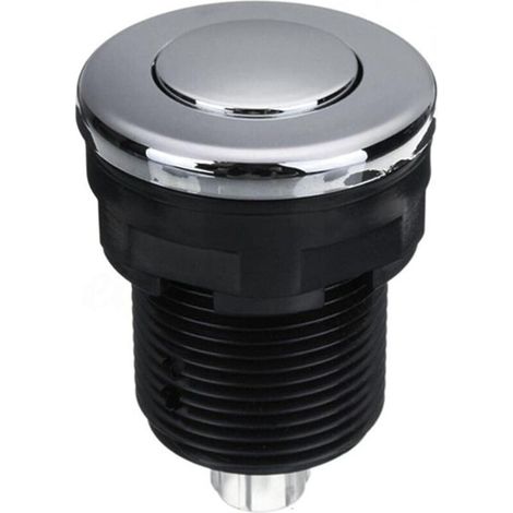 Interrupteur à air étanche, bouton poussoir pour baignoire, spa, massage, bain, élimination des déchets (noir, taille : 34 mm)