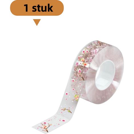 ruban adhésif transparent motif fleurs de pêcher résistant aux moisissures et imperméable convient pour les plans de travail les toilettes et les angles de murs dimension 4 2 cm x 3 m (1/5)