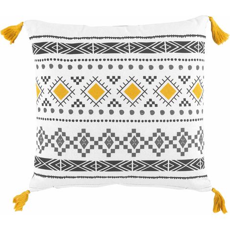 Coussin 40 x 40 cm Talismania blanc (1/2)