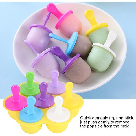Moules à glace réutilisables en silicone pour la maison, outil de moulage DIY, accessoires de cuisine, jaune (1/5)