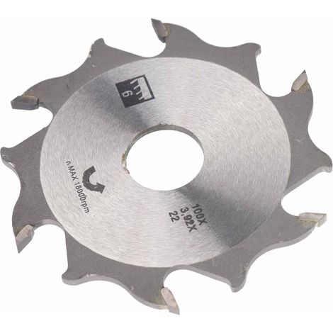 Lame de rechange en carbure de 100 mm / 4 pouces pour fraiseuse à lamelles, destinée au travail du bois.