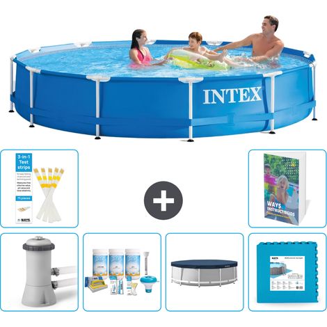 Frame Pool Rund - 366x76 cm - 7-teilig S240