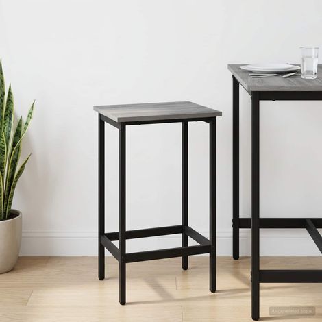 vidaXL Taburete de bar Sonoma gris 40 x 32 x 74 cm (1/5)