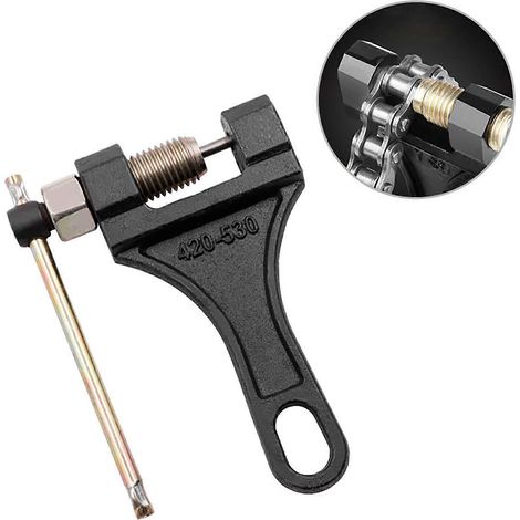 Casse-chaîne en fer universel noir, outil de démontage de chaîne dédié moto, extracteur robuste pour chaînes de motocyclette (1/5)