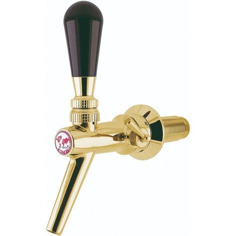 Robinet Compensateur V10 en Acier Inoxydable Chromé-Nickel, Doré pour Tiroir à Bière, Robinet de Tirage, Robinet de Service, Longueur de Filetage 55 mm, Idéal pour Bars et Restaurants Professionnels
