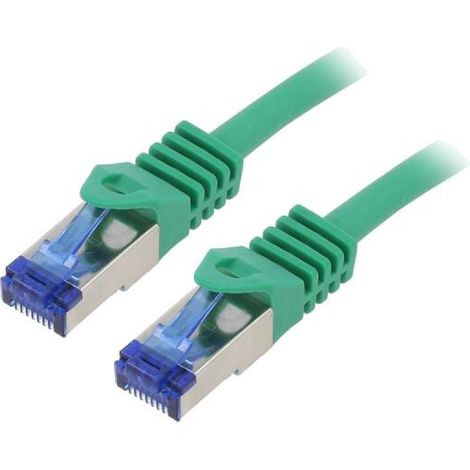 Cable reseau RJ45 male S-FTP Cat 6a vert- 1.5m