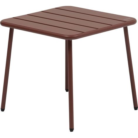 Mesa de centro de jardín Phuket 45x45cm caoba - Hespéride (1/5)