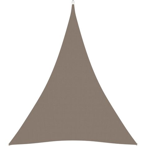Voile de parasol Tissu Oxford triangulaire 5x6x6 m Taupe (1/5)