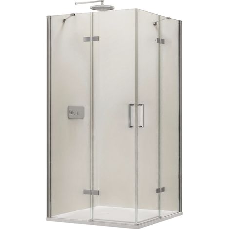 Eckdusche Bernstein EX809 mit Drehtür Nano ESG-Sicherheitsglas 100x100x195cm