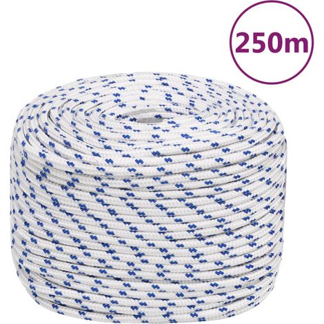 Corde marine en polypropylène tressé blanc 6 mm, 250 m pour bateau et amarrage - PANGIVO (1/5)