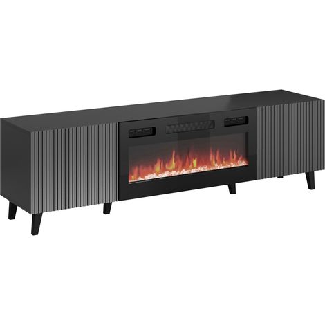 Mueble TV Comes II, Antracita, Número de puertas: 2, Número de cajones: 0, 181x50x42cm, LED