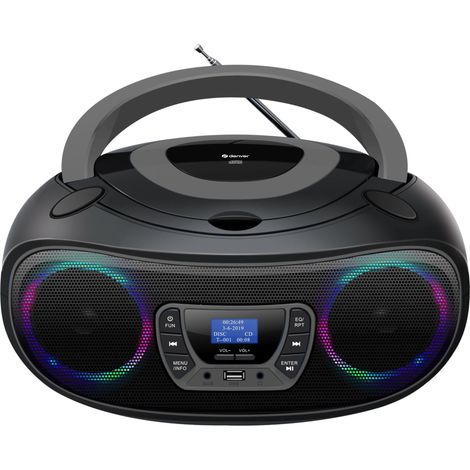 Denver Boombox DAB+ con radio DAB+/FM, funzione Bluetooth, blu