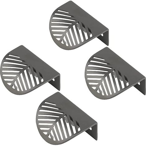 Poignée de tiroir en forme de feuille (4 pièces), poignée de meuble, poignée d'armoire (1/4)