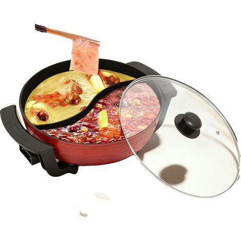 Cocotte Électrique, Capacité de 6L, 1360 Watts, 5 Niveaux de Température, Aluminium Coulé, Distribution de Chaleur à 360° (1/5)