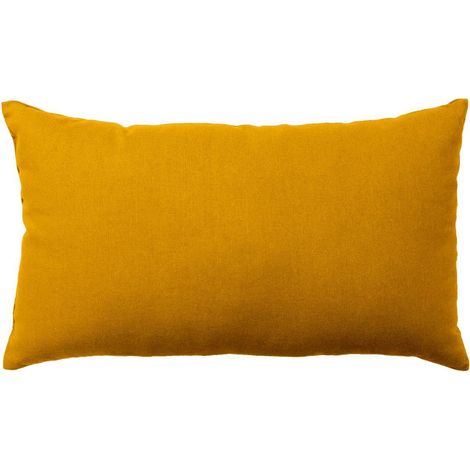 Coussin Déco Uni "Panama" 30x50cm Moutarde (1/2)