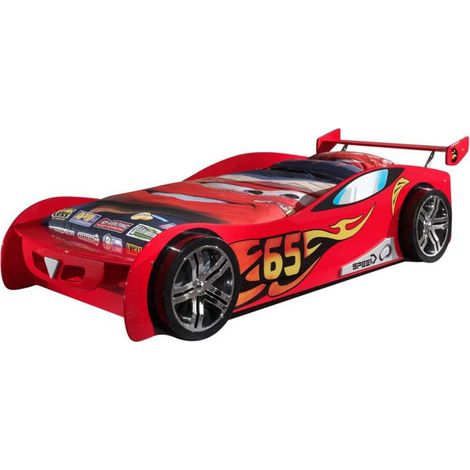 Lit Enfant Voiture "LeMans" 90x200cm Rouge (1/3)