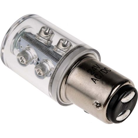 Lampe LED balise, BA15d, 24 V (c.a./c.c.), Vert, 6 LEDs , intensité: 6 x 1 000 mcd ( Prix pour 1 )