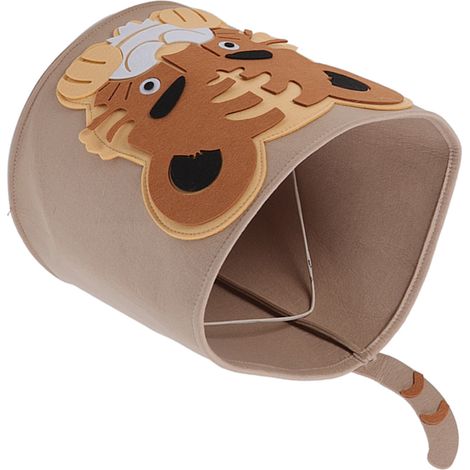 Panier à linge en coton épais, motif animaux de dessin animé, seau de rangement pour vêtements sales et jouets d'enfants, 30 x 27 cm, tigre (1/5)