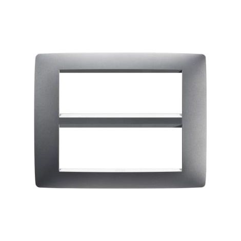 PLAQUE ONE 12P TITANE GEWISS GW16112VT (1/2)