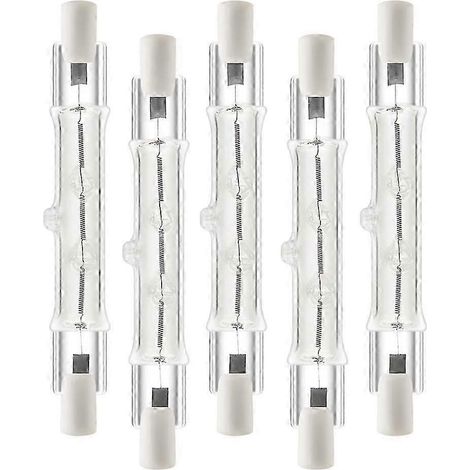 Dimmbare R7S-Halogenlampe, 5er-Pack, 118 mm, 300 W, 230 V, lineare Beleuchtung (1/5)
