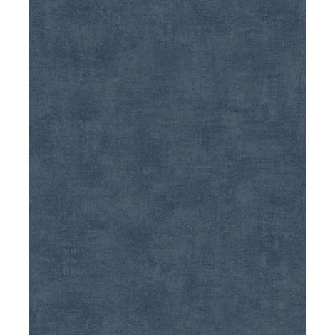 Papier peint uni effet toile lin bleu marine (1/2)