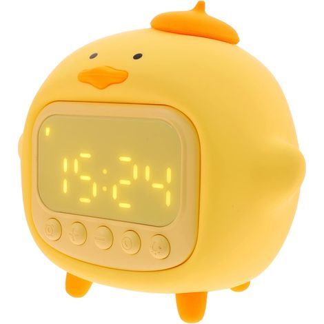 Gelber Enten-Wecker, einfacher Digitalwecker, Kinderwecker, kleiner dekorativer LED-Wecker fürs Studentenwohnheim, dekorative Enten-Nachttischlampe (1/5)