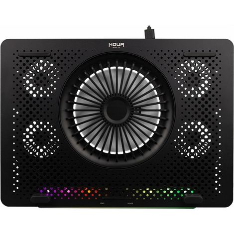 Base di Raffreddamento Noua Aries Cooler per Notebook Portatile 15,6' Ventola da 140 mm con Strip RGB