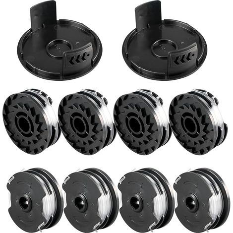 CDIYTOOL Bobine de rechange pour débroussailleuse Parkside LIDL PRTA 20-Li C3 A1B2 PRT 550 A1 A3 PRT 300 A1, Bobine de rechange de 1,6 mm avec couvercle TLP-01-1 (8 bobines + 2 couvertures) (1/5)