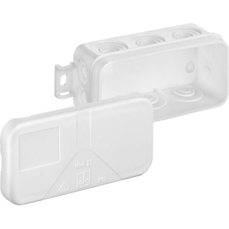 Boîte de dérivation, blanc, type de protection IP55, section de conducteur max. 2,5², résistance aux chocs IK07, classe de protection II, Ui 400V AC, VDE, sans halogène, 31060801