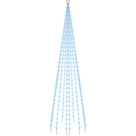 Árbol de Navidad en asta de bandera 310 LED azul 300 cm vidaXL (1/5)