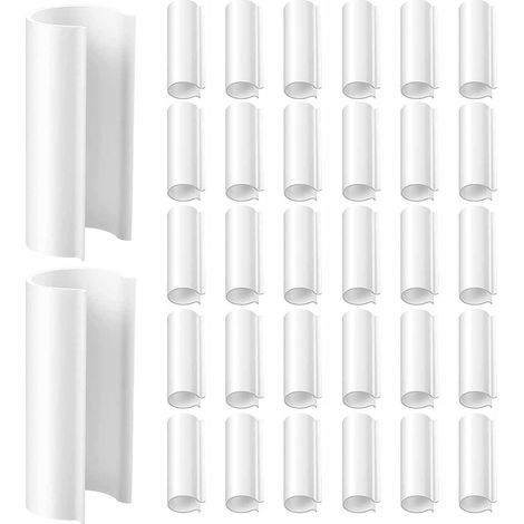 Gewächshaus-Clips, 32 Stück 3/4 Zoll Garten-Clips, Kunststoff-Gewächshausklemmen für PVC-Rohre, Reihenabdeckungen, Poolabdeckungen, Vogelschutzhütten, sichere Befestigungselemente (1/5)