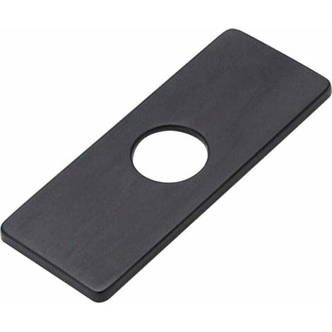 Stück schwarze Abdeckplatte für Küchenspülen, passend für Badezimmerarmaturen und Waschbecken, gebürstete Nickel-Armaturrosette (1/4)