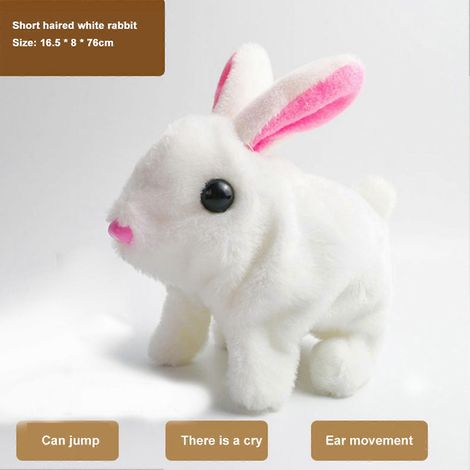 Lapins en peluche interactifs et éducatifs qui marchent et parlent, jouet de Pâques (1/4)