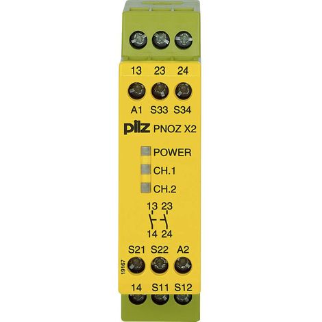 Relè di sicurezza PNOZ X2 24VAC/DC 2n/o PILZ 2 NA (L x A x P) 22.5 x 87 x 121 mm 1 pz.