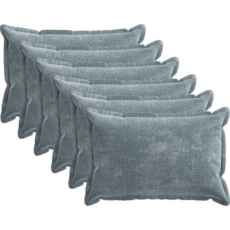 Teenpull – Kissenbezug 6 Stk. HOUTEN Himmelblau 50 x 80 cm Chenille-Stoff (1/5)