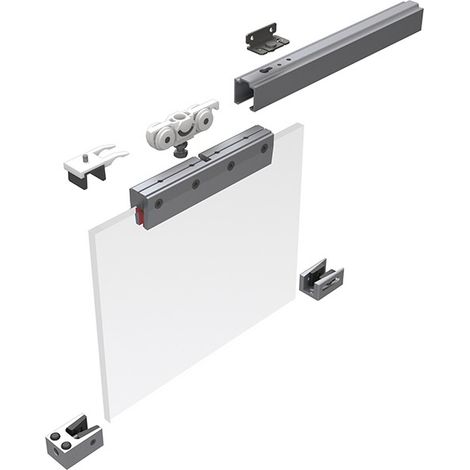 Sistema porta scorrevole MK-L 80 80kg GLT ESG 8/10mm completo (1/4)