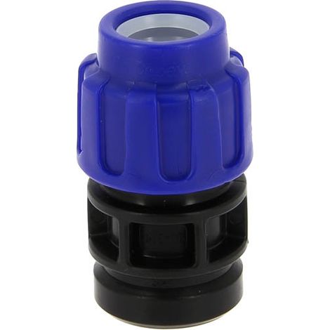 Raccord polypropylène compression 10bar Femelle 3/4 PE Ø20