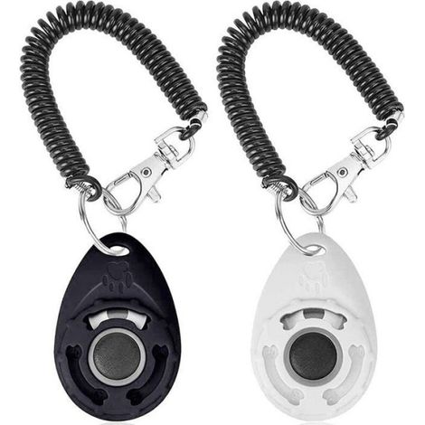 Paquet de 2 équipements de dressage pour chiens, câble flexible, blanc/noir Odipie (1/5)