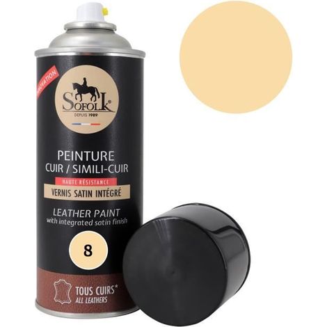 Pittura Pelle (8-BEIGE CHIARO) con Vernice Integrata - SOFOLK - Manutenzione per Sedili e Volante di Auto, Divano, Scarpe, ecc. (1/4)