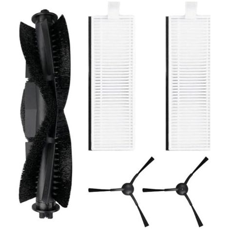 FENOPLASTICALot de 5 brosses latérales principales pour aspirateur robot pour Laresar Evol 3, 1 brosse à rouleau principale, 2 filtres HEPA, 2 (1/4)