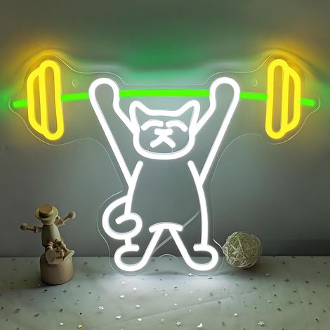 Enseigne lumineuse LED au néon, alimentée par USB, luminosité réglable, pour chambre, salle de jeux, bar, fêtes et mur.-AquaForge (1/5)