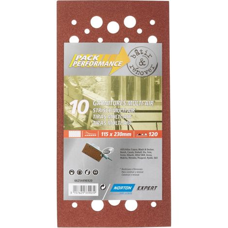 Set di 10 dischi abrasivi NORTON, 115x230 mm, grana 120 NORTON