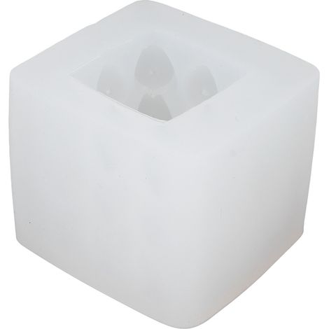 Moule en silicone alimentaire en forme de cube en forme de cœur 3D pour bougies d'aromathérapie, idéal pour les mariages et anniversaires. (1/5)