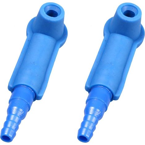 Lot de 2 Adaptateurs de purge, Connecteur liquide de frein, Tuyau ABS bleu, Outil entretien véhicule (1/5)